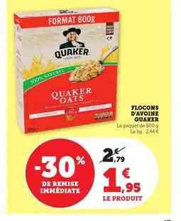 Maximarché QUAKER Flocons d'avoine offre