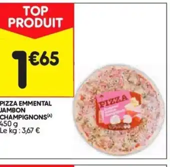 Leader Price Pizza emmental jambon Champignons offre
