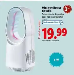 Lidl Mini ventilateur de table offre