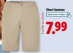 Lidl SHORT HOMME offre