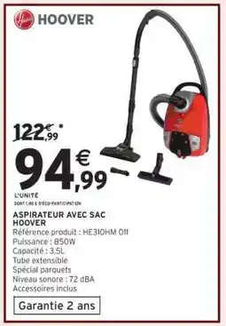 Intermarché Hyper Aspirateur avec sac Hoover offre
