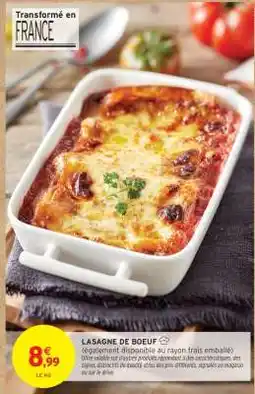 Intermarché LASAGNE DE BOEUF offre