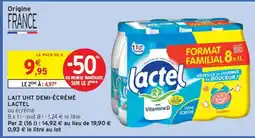 Intermarché Lait UHT Demi-Écrémé Lactel offre