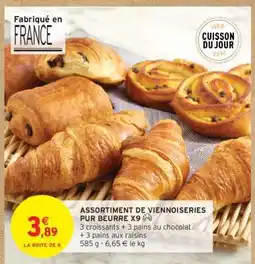 Intermarché ASSORTIMENT DE VIENNOISERIES PUR BEURRE X9 offre