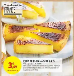Intermarché PART DE FLAN NATURE X4 offre