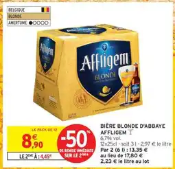 Intermarché BIÈRE BLONDE D'ABBAYE “AFFLIGEM” offre