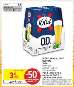 Intermarché BIÈRE SANS ALCOOL BLONDE offre