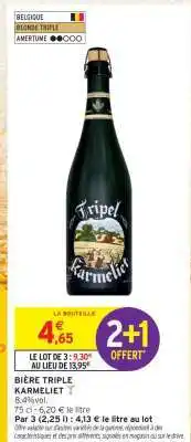 Intermarché Bière Triple Karmeliet offre