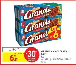 Intermarché Granola chocolat au lait offre