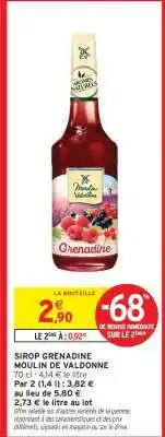 Intermarché SIROP GRENADINE MOULIN DE VALDONNE offre