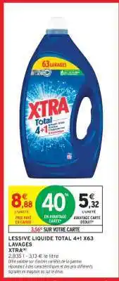Intermarché LESSIVE LIQUIDE TOTAL 4+1 X63 LAVAGES offre