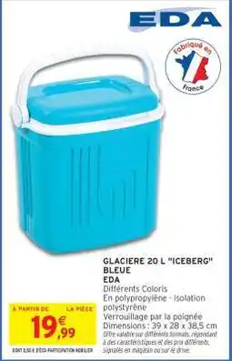 Intermarché GLACIERE 20 L ICEBERG BLEUE offre