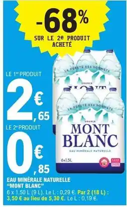 E.Leclerc Eau Minérale Naturelle Mont Blanc offre