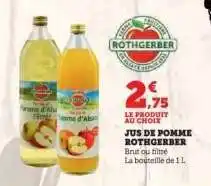Hyper U Jus de Pomme Rothgerber offre