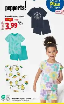 Lidl Ensemble pyjama enfant offre