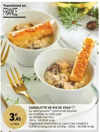 Cassolette de ris de veau