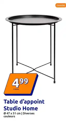 Action Table d'appoint Studio Home Ø 47 x 51 cm offre