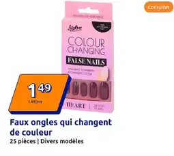 Action Faux ongles qui changent de couleur offre