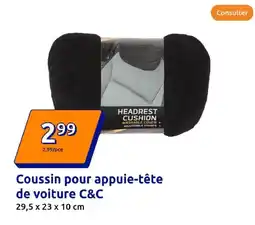 Action Coussin pour appuie-tête de voiture C&C offre