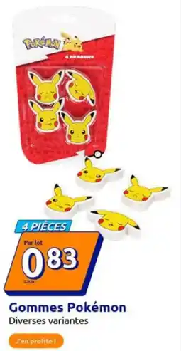 Action Gommes Pokémon offre