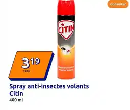 Action CITIN Spray anti-insectes volants offre