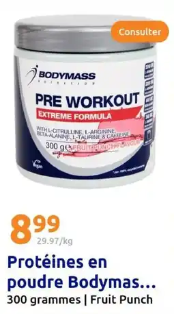 Action BODYMASS Protéines en poudre offre