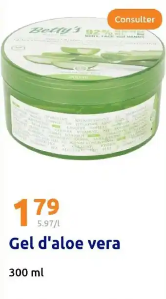 Action BETTY'S Gel d'aloe vera offre