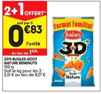Leader Price 3d's Bugles goût nature Benenuts offre