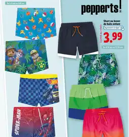 Lidl pepperts! Short ou boxer de bain enfant offre