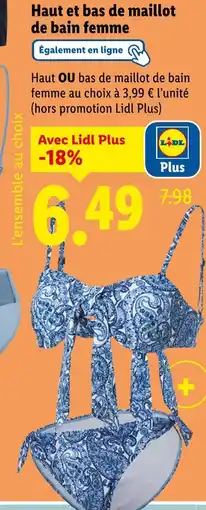 Lidl Crivit Haut et bas de maillot de bain femme offre