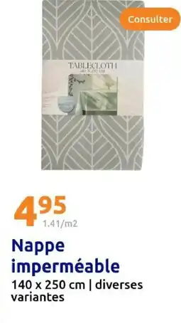Action Nappe imperméable 140 x 250 cm offre