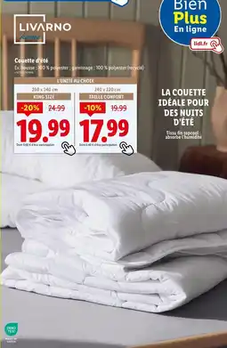 Lidl Livarno home Couette d'été offre