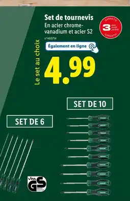 Lidl parkide Set de tournevis offre