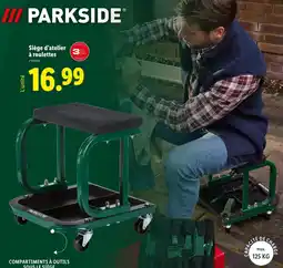 Lidl Parkside Siège d'atelier à roulettes offre