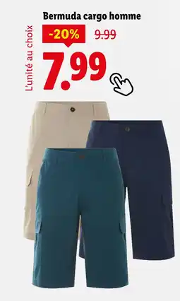 Lidl Livergy Bermuda cargo homme offre