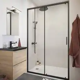 Brico Dépôt Porte coulissante calia l.120cm verre transparent offre
