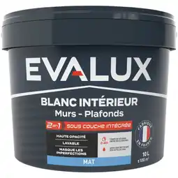Brico Dépôt Peinture blanche 10 l sous-couche intégrée offre