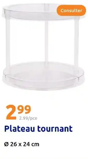 Action Plateau tournant offre
