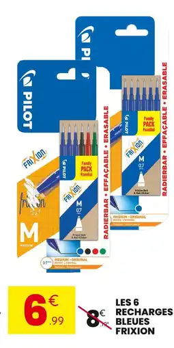 Stokomani Pilot Les 6 recharges bleues Frixion offre