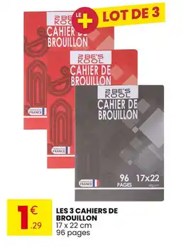 Stokomani 2 BE'S KOOL Les 3 cahiers de brouillon offre