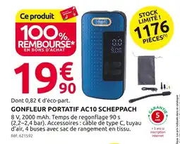 Mr Bricolage Scheppach Gonfleur portatif AC10 offre