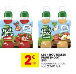 Stokomani Teisseire Les 4 bouteilles Fruit Shoot offre