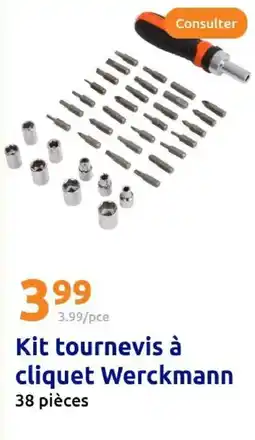 Action WERCKAMNN Kit tournevis à cliquet offre