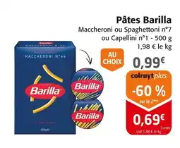 Colruyt Barilla Pâtes offre