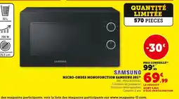 Super U Samsung Micro-ondes monofonction Samsung 20L offre