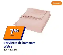 Action HAMMAM Serviette de Walra 200 x 200 cm offre