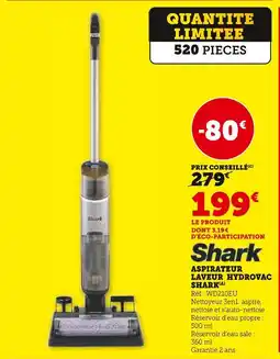 Super U Shark Aspirateur laveur Hydrovac offre