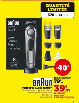 Super U BRAUN Tondeuse Barbe offre