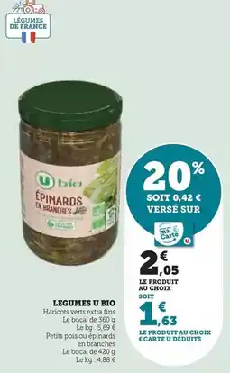 U Express U - legumes bio offre