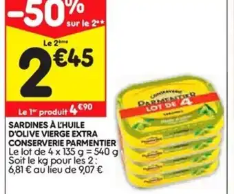 Sardines a l'huile d'olive vierge